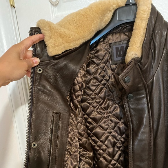 Andrew Marc NY Vintage Leather Bomber/pilot Jacket - Picture 2 of 8